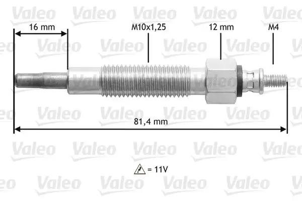 Bougie de préchauffage VALEO 345186