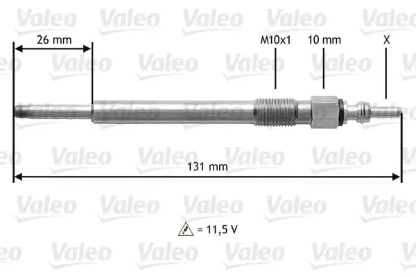 Bougie de préchauffage VALEO 345201