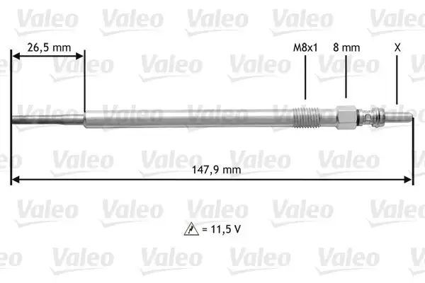 Bougie de préchauffage VALEO 345204