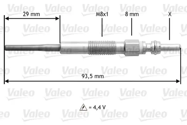 Bougie de préchauffage VALEO 345206