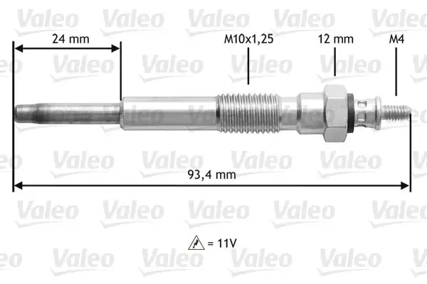 Bougie de préchauffage VALEO 345207