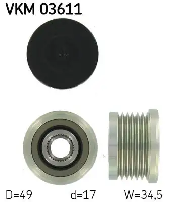 Poulie roue libre, alternateur SKF VKM 03611