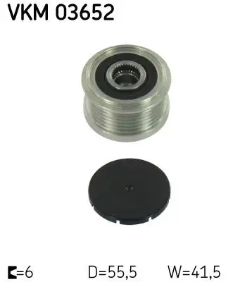 Poulie roue libre, alternateur SKF VKM 03652