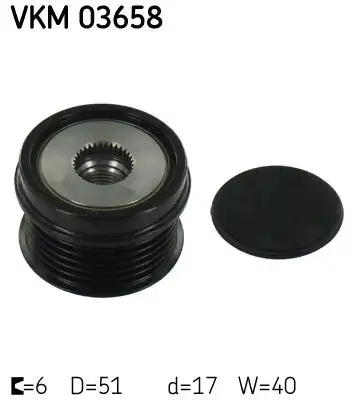 Poulie roue libre, alternateur SKF VKM 03658