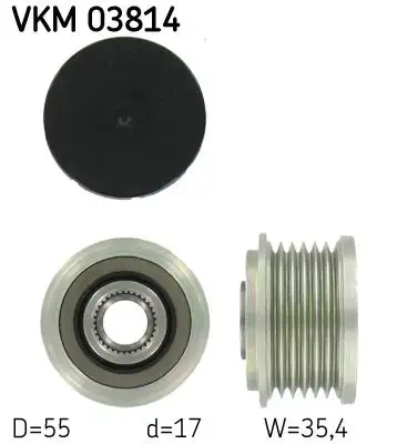 Poulie roue libre, alternateur SKF VKM 03814