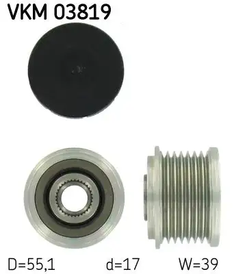 Poulie roue libre, alternateur SKF VKM 03819