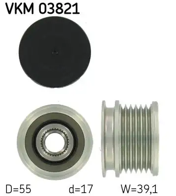 Poulie roue libre, alternateur SKF VKM 03821