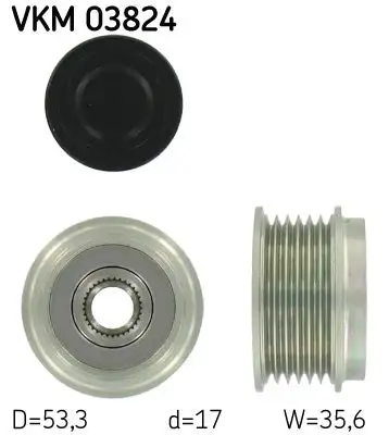 Poulie roue libre, alternateur SKF VKM 03824