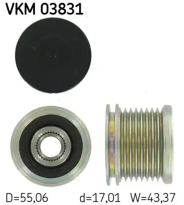 Poulie roue libre, alternateur SKF VKM 03831