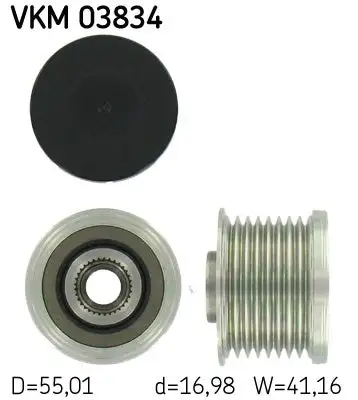 Poulie roue libre, alternateur SKF VKM 03834