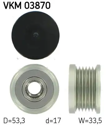 Poulie roue libre, alternateur SKF VKM 03870