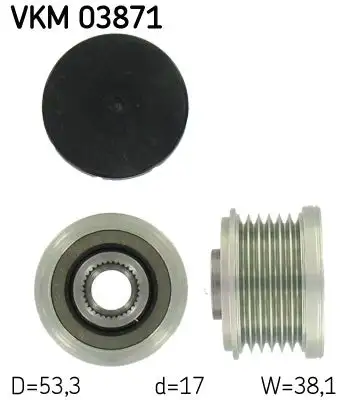 Poulie roue libre, alternateur SKF VKM 03871