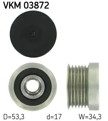 Poulie roue libre, alternateur SKF VKM 03872