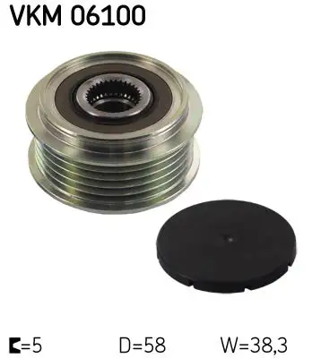 Poulie roue libre, alternateur SKF VKM 06100