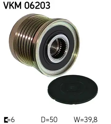 Poulie roue libre, alternateur SKF VKM 06203