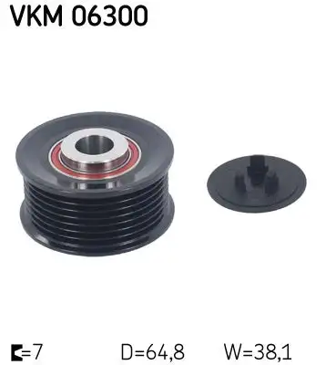Poulie roue libre, alternateur SKF VKM 06300