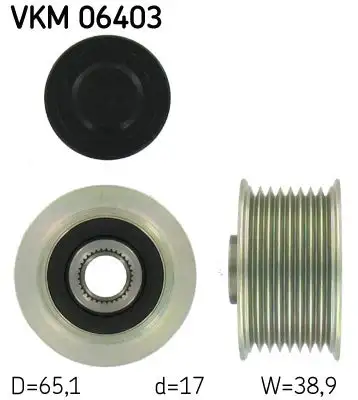 Poulie roue libre, alternateur SKF VKM 06403