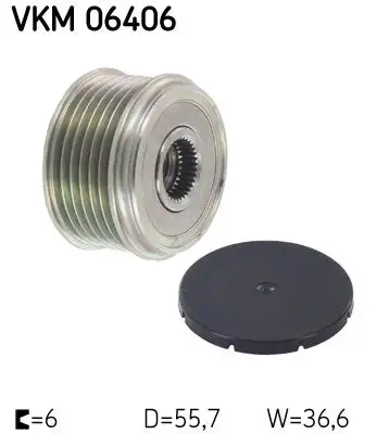 Poulie roue libre, alternateur SKF VKM 06406