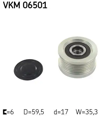 Poulie roue libre, alternateur SKF VKM 06501