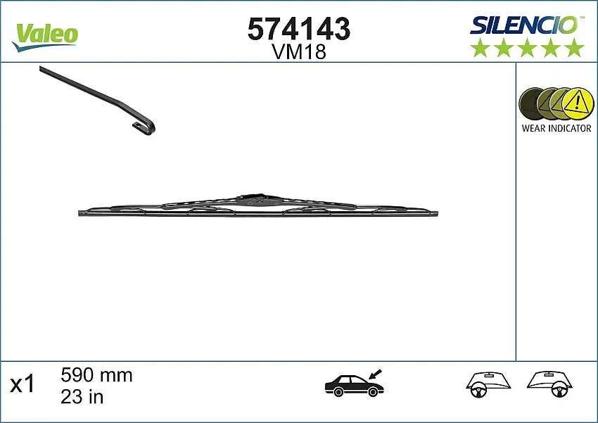 Balai d'essuie-glace VALEO 574143