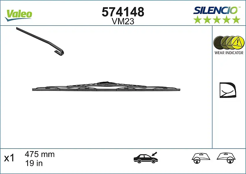 Balai d'essuie-glace VALEO 574148