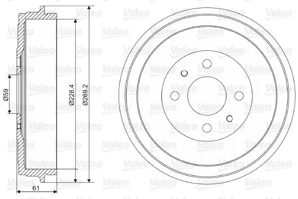 Tambour de frein VALEO 237037