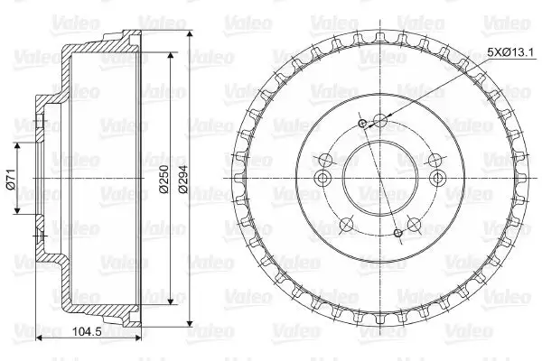 Tambour de frein VALEO 237039