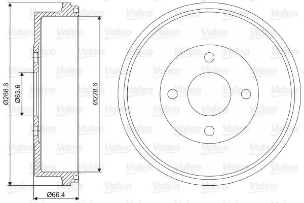 Tambour de frein VALEO 237045