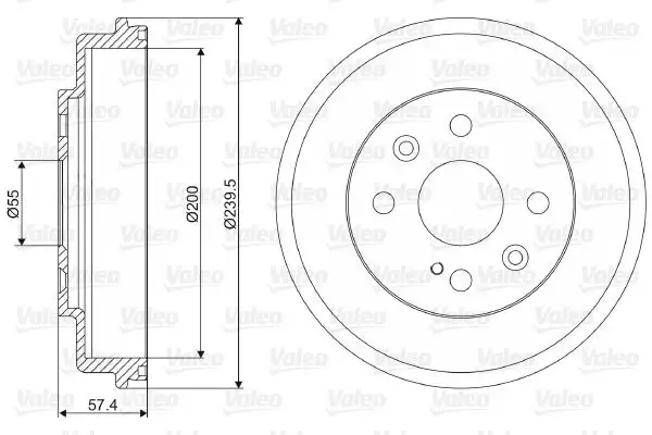 Tambour de frein VALEO 237046