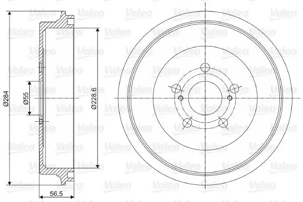 Tambour de frein VALEO 237050