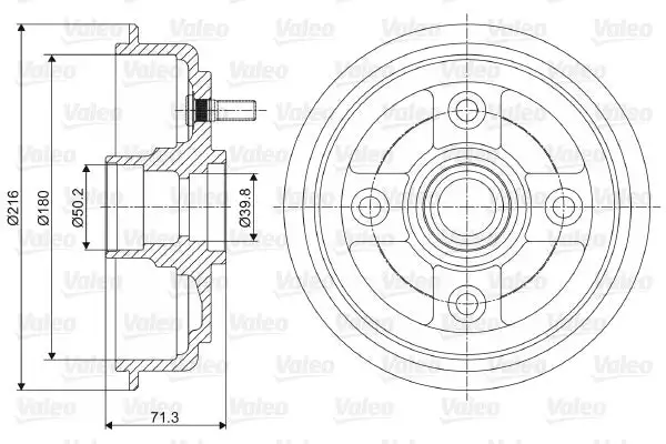 Tambour de frein VALEO 237052
