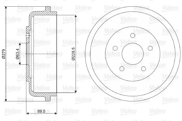 Tambour de frein VALEO 237053