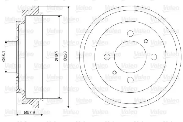 Tambour de frein VALEO 237061