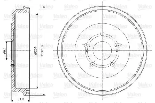 Tambour de frein VALEO 237063